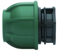 PE-Rohr Endstück (PN10), Endstopfen, Endkappe, Verschraubung  / (Durchmesser) 20mm