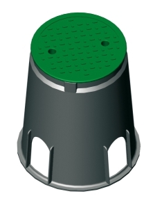Ventilkasten Ventilbox Bewässerung rund mit Deckel Kunststoff /"MINI/"
