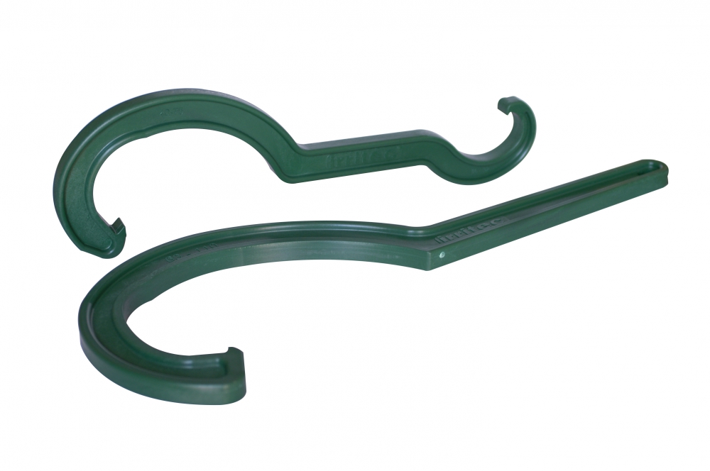 Bild 1 von Klemmhaken Montageschlüssel für PE-Rohr Kupplungen, Verbinder, Verschraubungen  / (Anwendungsbereich) 16-75mm