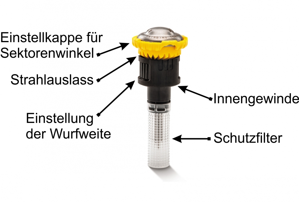 Bild 1 von Rain Bird Versenkregner 1804 komplett mit R-VAN ROTARY Düse, (2.4-7.4m)