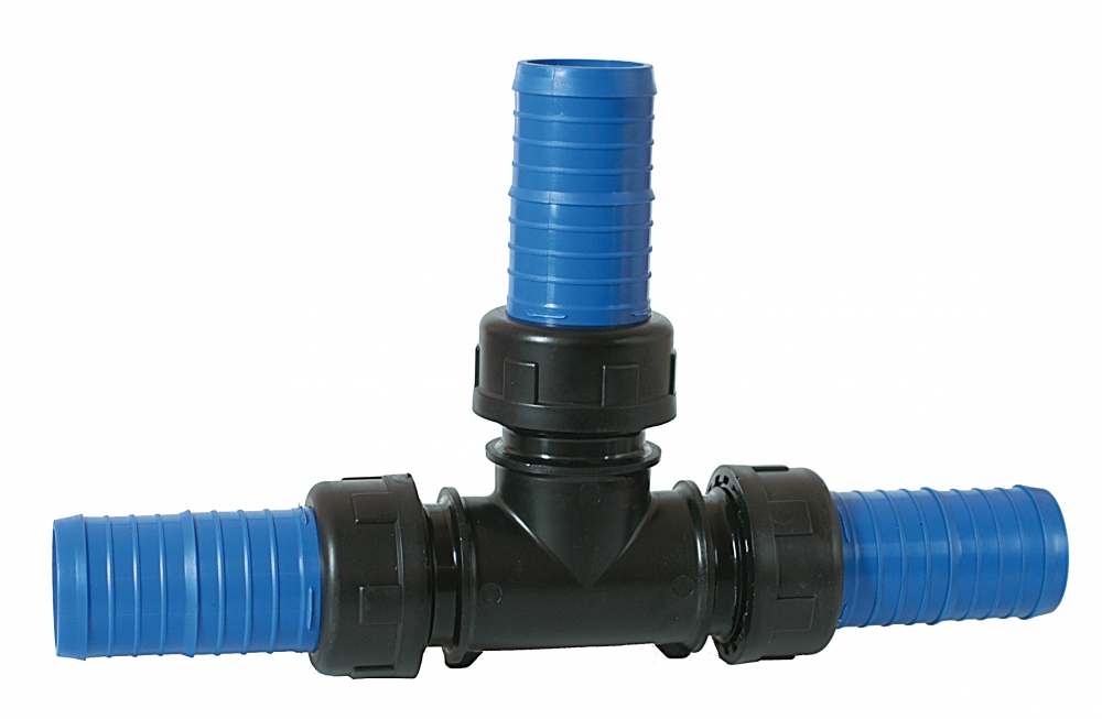 Bild 1 von T-Kupplung, T-Stück, für Flachschlauch mit O-Ring, Gewebeschlauch, Flat-Hose