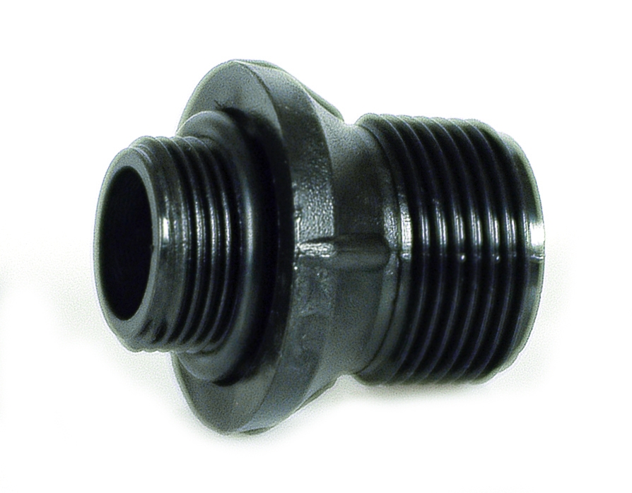 Bild 1 von PP Red-Nippel mit O-Ring 1“ x 3/4“ AG, Gewindefitting
