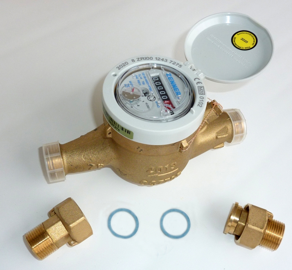 Bild 1 von Zenner Wasserzähler, Wasseruhr, Durchflussmessgerät, geeicht