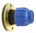 PE-Rohr Verschraubung mit Flansch (PN10), Klemmverbinder, Metallflansch  / (Durchmesser) 110 x 4
