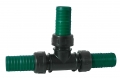 T-Kupplung, T-Stück, für Flachschlauch mit O-Ring, Gewebeschlauch, Flat-Hose