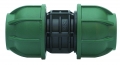 PE-Rohr Kupplung, Verschraubung, Klemmverbinder, gerade (PN10)  / (Durchmesser) 16x16mm
