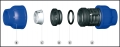 Bild 3 von PE-Rohr T-Stück AG, Außengewinde, T-Verschraubung, T-Klemmverbinder, T-Kupplung (DVGW-PN16)  / (Durchmesser) 20x3/4