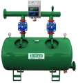Automatisch rückspülender ER3V Metall Doppelkammer-Sandfilter, PN8, Bewässerung  / (Größe) dn100, 40-80m³/h
