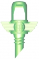 Mikro-Spray Sprinkler / Sprüher 90°-360°, 29-117l/h  / (Ausführung) Streifen (hellgrün)